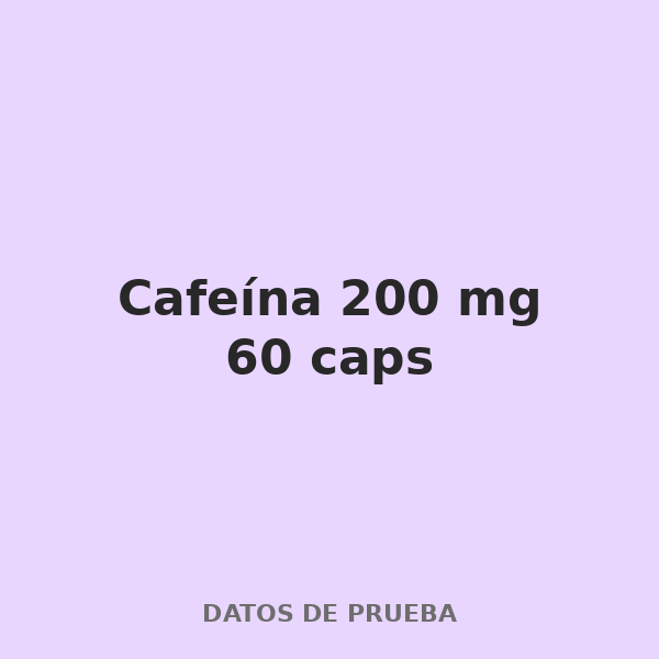 Cafeína 200 mg 60 caps